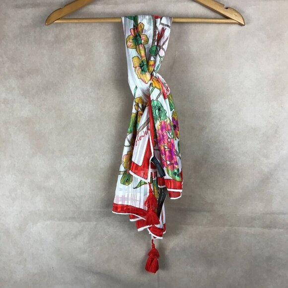 INC Chiffon Garden Trellis Floral Square Scarf NWT - Picture 5 of 5